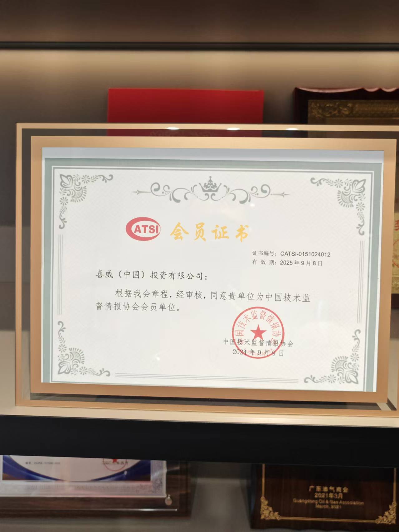 喜威_2024中國技術監督情報協會會員單位
